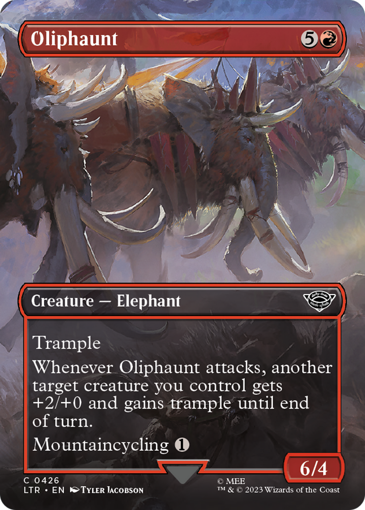 Oliphaunt (Borderless Alternate Art) [The Lord of the Rings: Tales of Middle-Earth] | Dragon's Lair Comics and Fantasy Houston TX