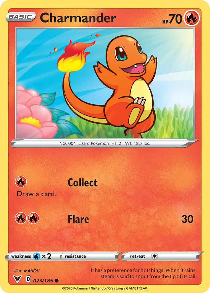 Charmander (023/185) [Sword & Shield: Vivid Voltage] | Dragon's Lair Comics and Fantasy Houston TX