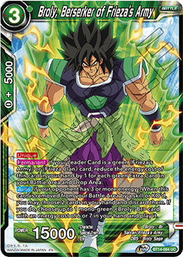 Broly, Berserker of Frieza's Army (BT14-084) [Cross Spirits] | Dragon's Lair Comics and Fantasy Houston TX