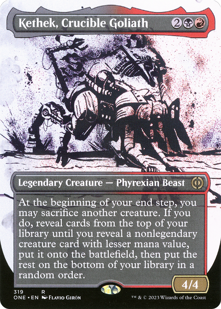 Kethek, Crucible Goliath (Borderless Ichor) [Phyrexia: All Will Be One] | Dragon's Lair Comics and Fantasy Houston TX