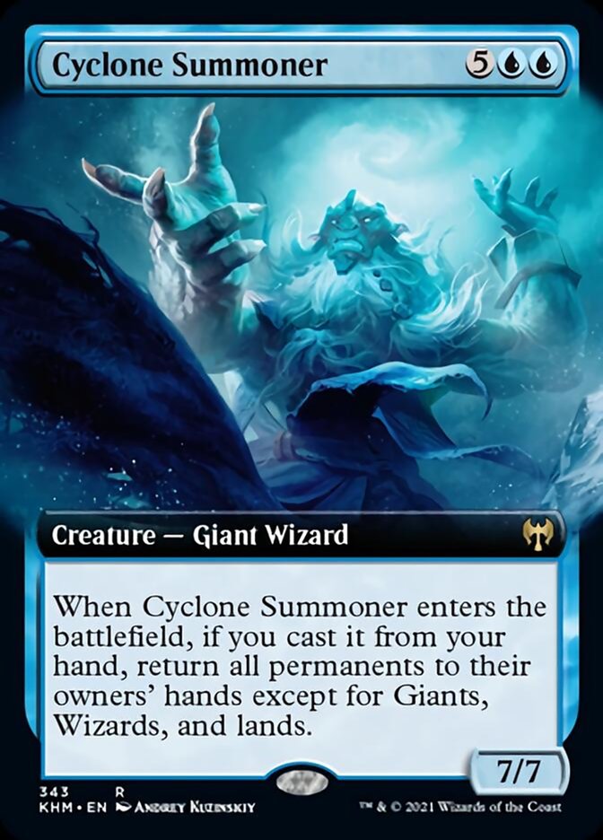 Cyclone Summoner (Extended Art) [Kaldheim] | Dragon's Lair Comics and Fantasy Houston TX