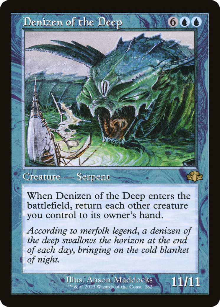 Denizen of the Deep (Retro) [Dominaria Remastered] | Dragon's Lair Comics and Fantasy Houston TX