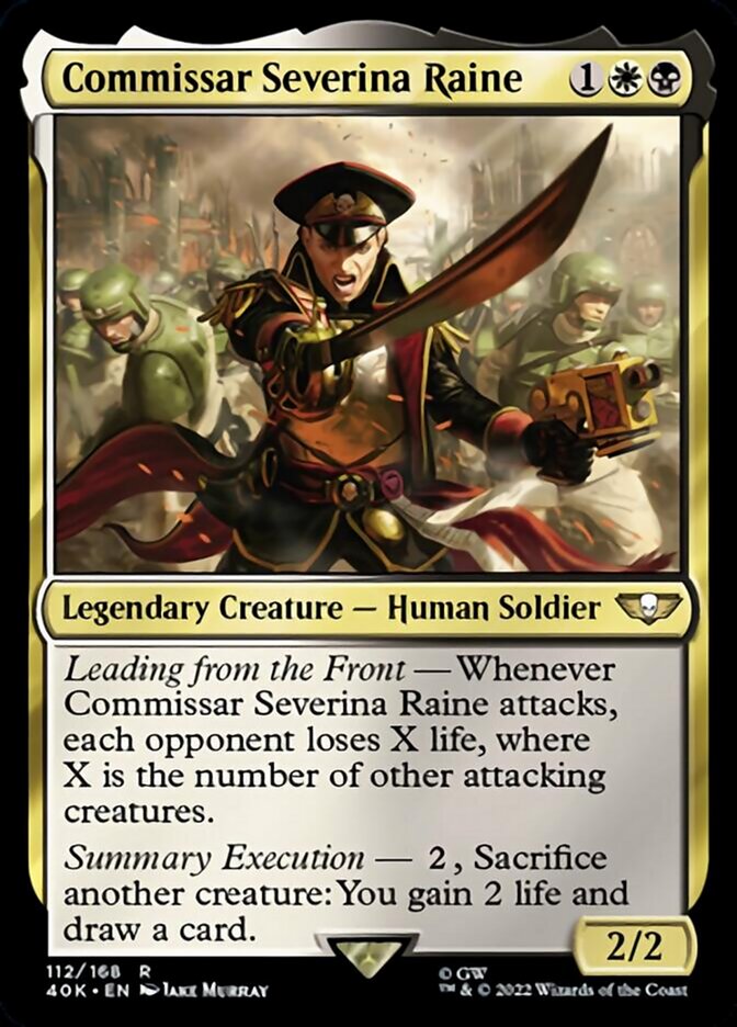 Commissar Severina Raine (Surge Foil) [Warhammer 40,000] | Dragon's Lair Comics and Fantasy Houston TX