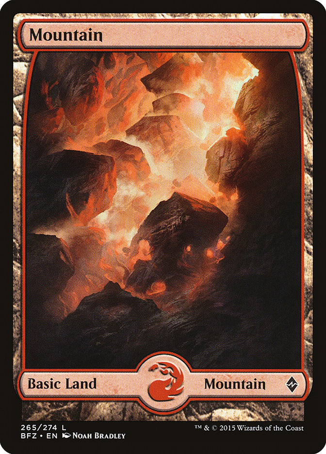 Mountain (265) (Full Art) [Battle for Zendikar] | Dragon's Lair Comics and Fantasy Houston TX