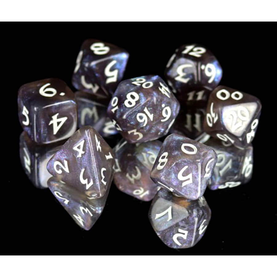 Die Hard Dice Elessia Kybr Passion with White Poly 7 Set | Dragon's Lair Comics and Fantasy Houston TX