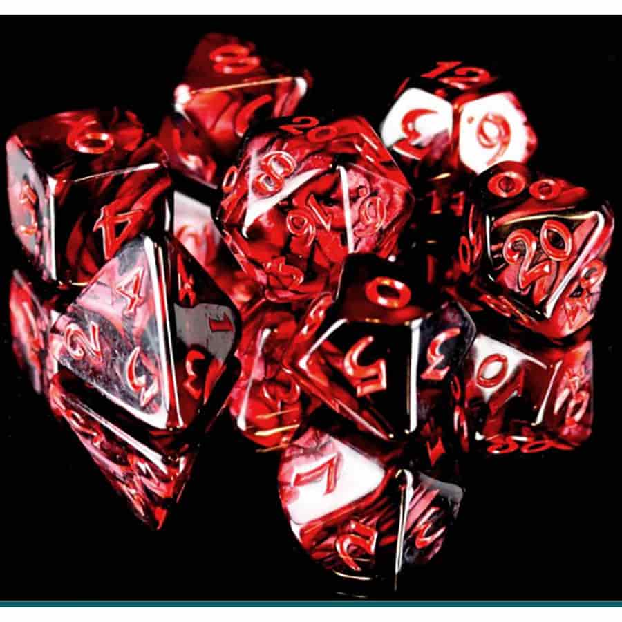 Die Hard Dice Elessia Kybr Inquisitor with Red Poly 7 Set | Dragon's Lair Comics and Fantasy Houston TX