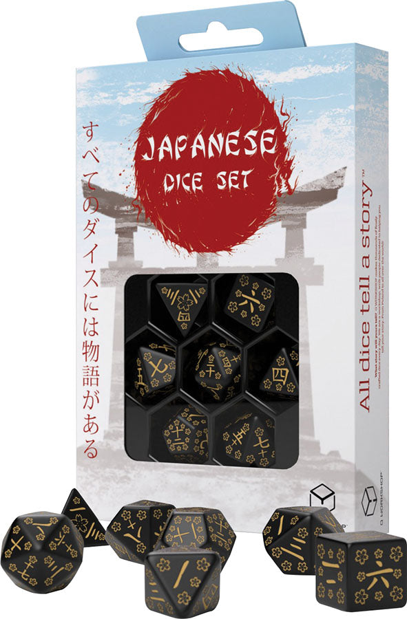 Q Workshop: Japanese Deep Night Firefly Poly 7 Dice Set | Dragon's Lair Comics and Fantasy Houston TX