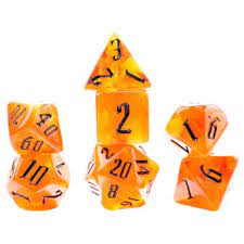 RPG Dice Set (7): Fire Nebula | Dragon's Lair Comics and Fantasy Houston TX