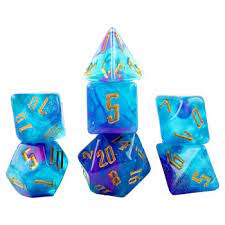 RPG Dice Set (7): Cerulean Nebula | Dragon's Lair Comics and Fantasy Houston TX