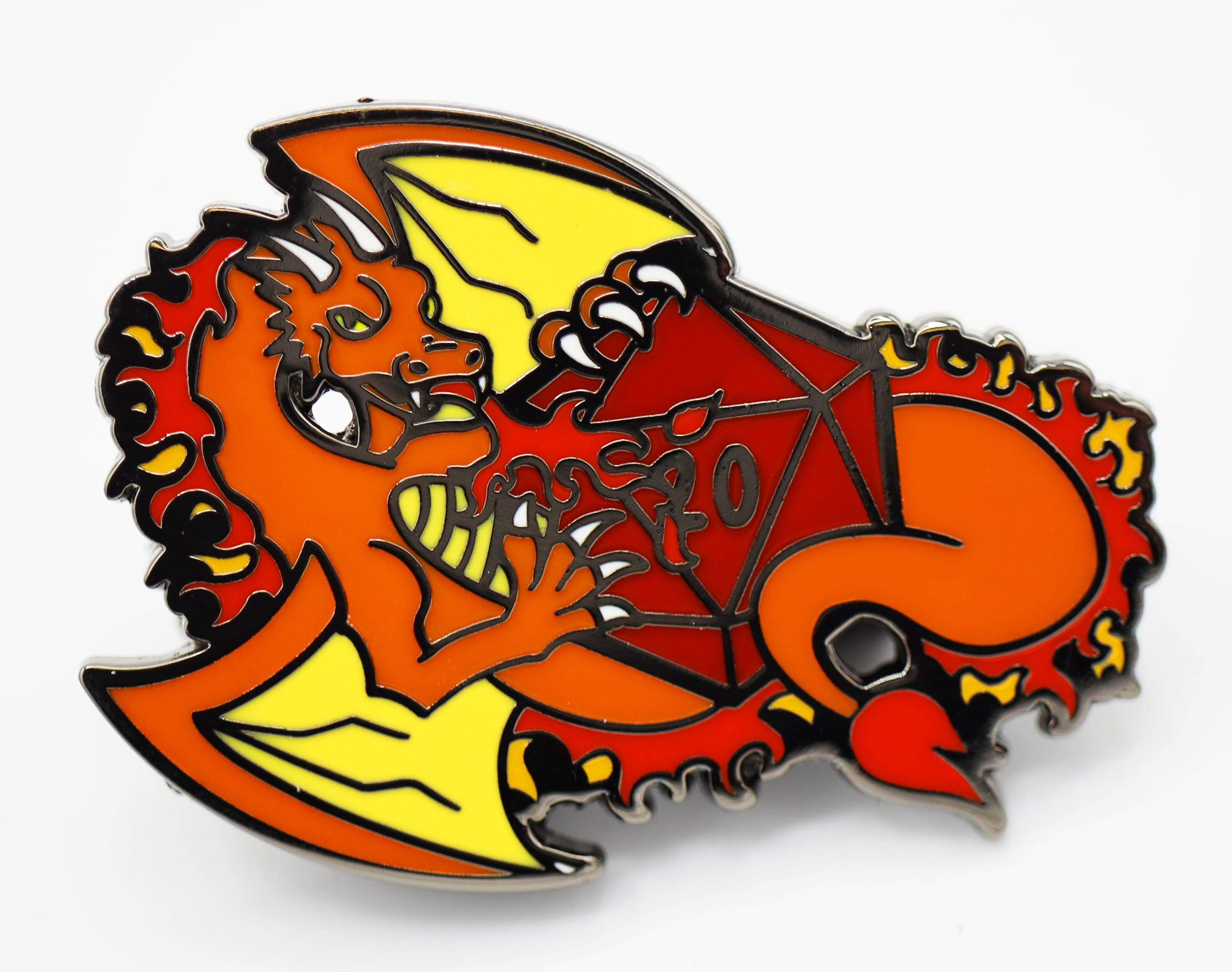 Foam Brain Dice Dragons Pin: Fire | Dragon's Lair Comics and Fantasy Houston TX