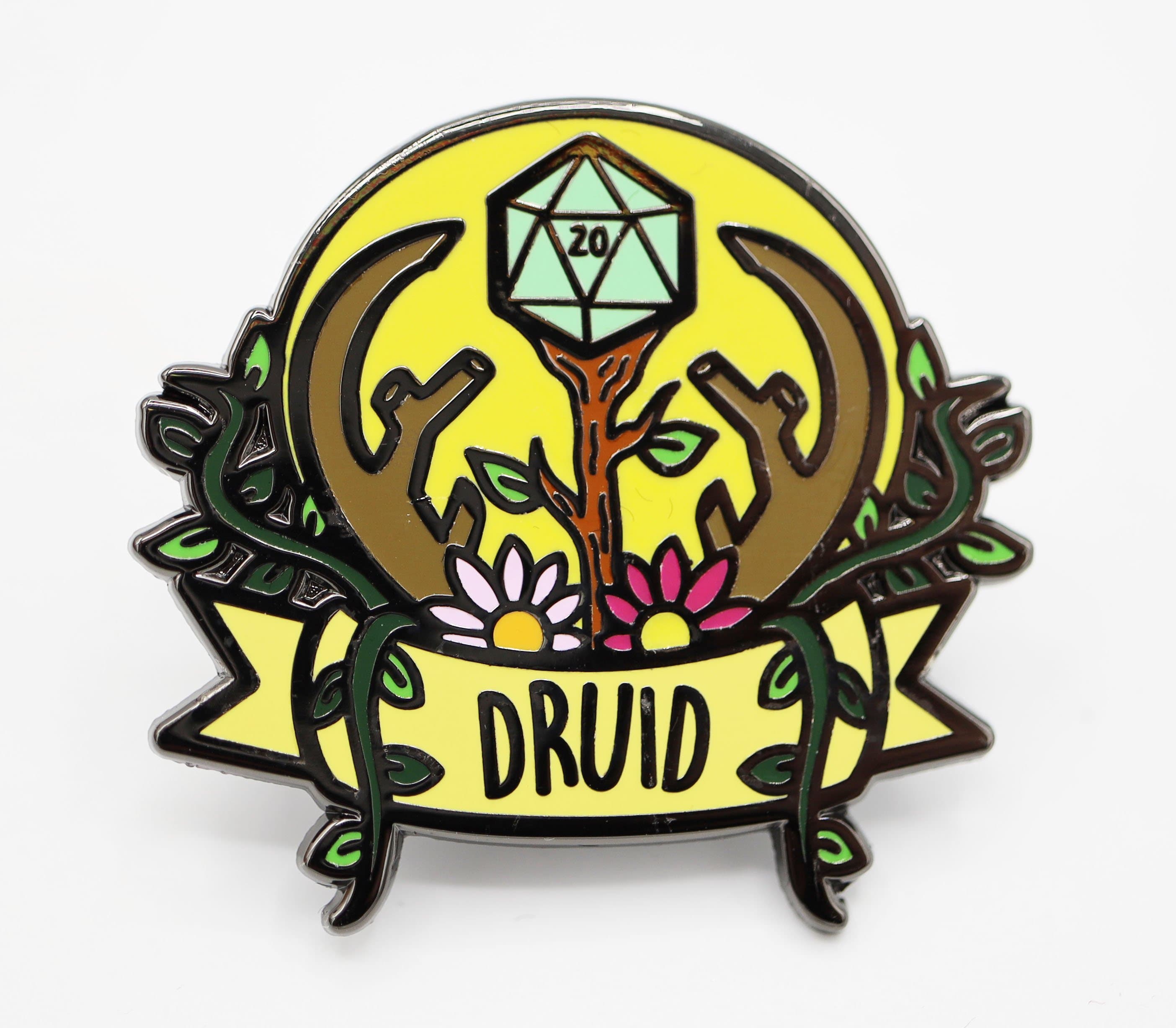 Foam Brain Pin: Class Banner Druid | Dragon's Lair Comics and Fantasy Houston TX