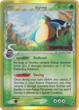 Snorlax (10/101) (Delta Species) (Stamped) [EX: Dragon Frontiers] | Dragon's Lair Comics and Fantasy Houston TX