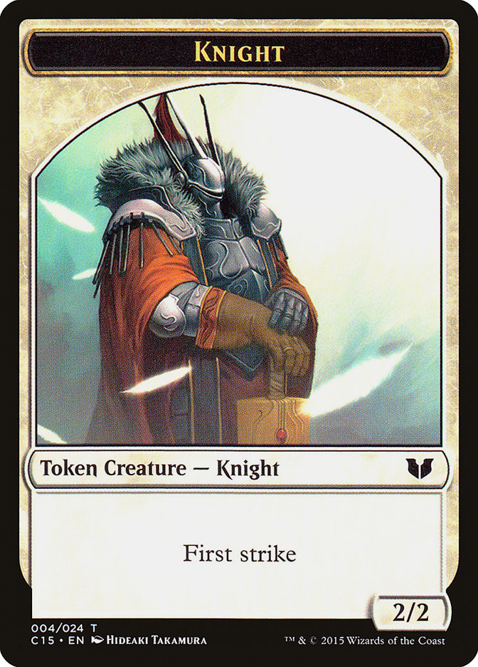 Knight (004) // Elemental Shaman Double-Sided Token [Commander 2015 Tokens] | Dragon's Lair Comics and Fantasy Houston TX