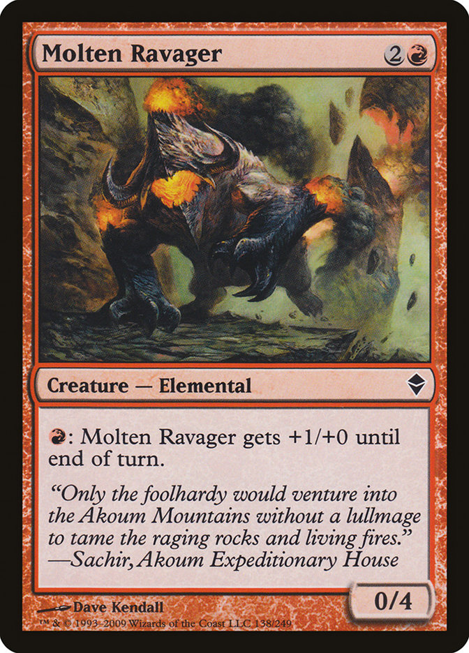 Molten Ravager [Zendikar] | Dragon's Lair Comics and Fantasy Houston TX