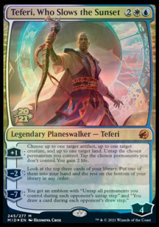 Teferi, Who Slows the Sunset [Innistrad: Midnight Hunt Prerelease Promos] | Dragon's Lair Comics and Fantasy Houston TX