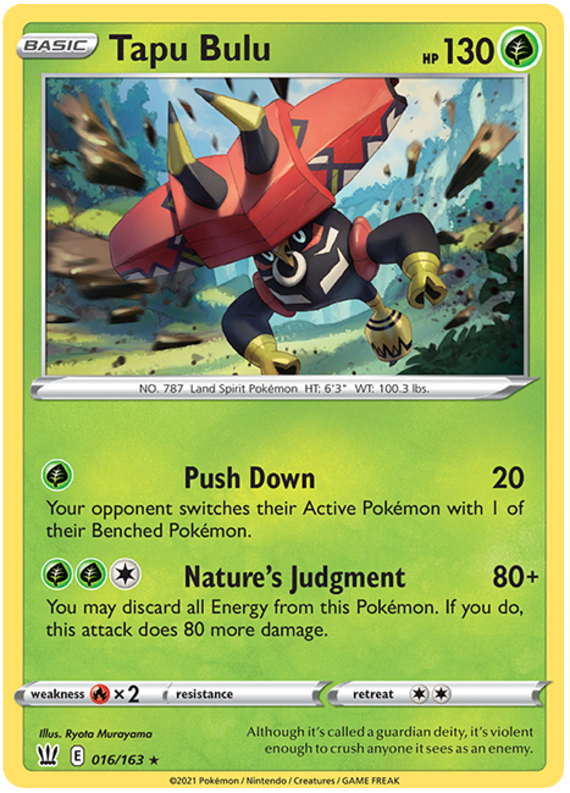 Tapu Bulu (016/163) [Sword & Shield: Battle Styles] | Dragon's Lair Comics and Fantasy Houston TX