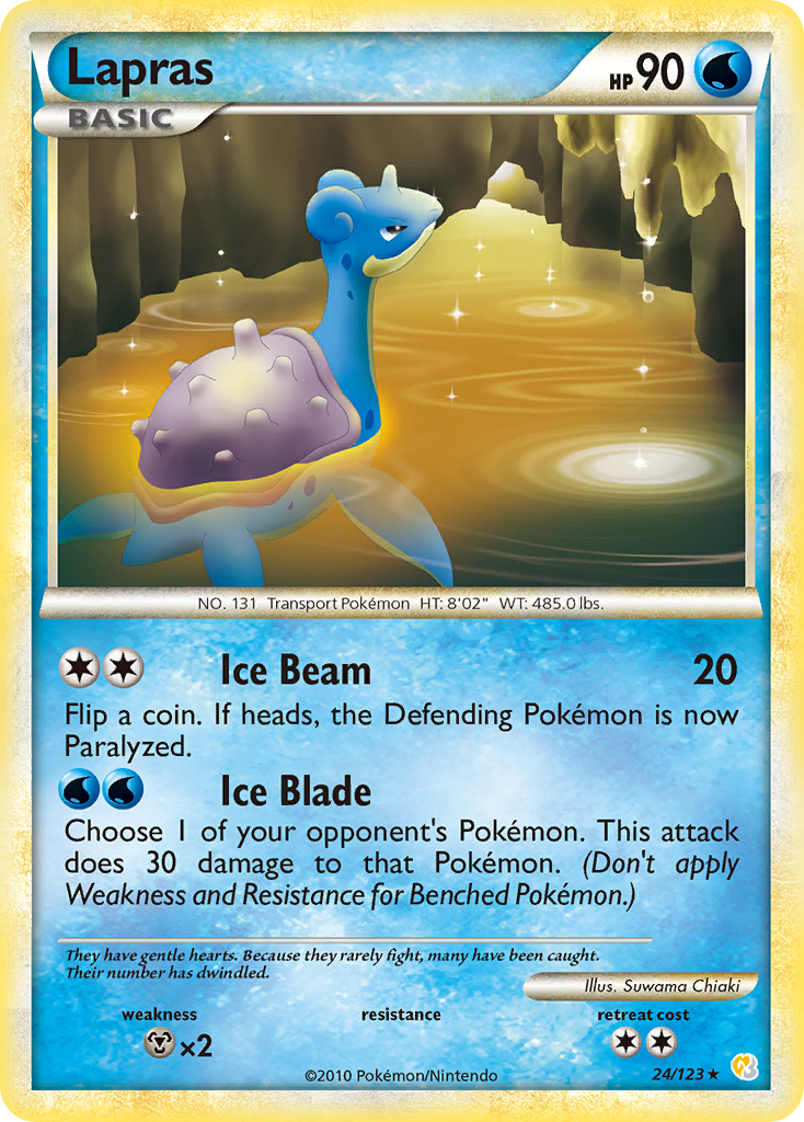 Lapras (24/123) [HeartGold & SoulSilver: Base Set] | Dragon's Lair Comics and Fantasy Houston TX