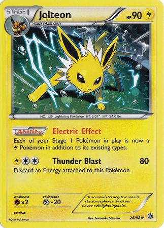 Jolteon (26/98) (Cosmos Holo) [XY: Ancient Origins] | Dragon's Lair Comics and Fantasy Houston TX