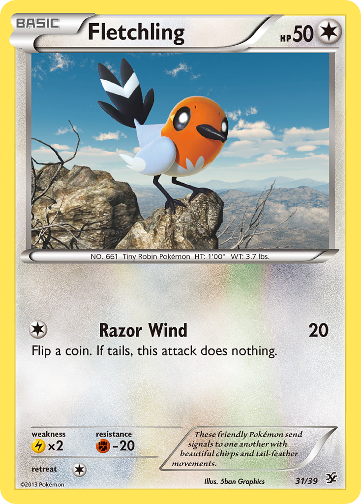 Fletchling (31/39) [XY: Kalos Starter Set] | Dragon's Lair Comics and Fantasy Houston TX