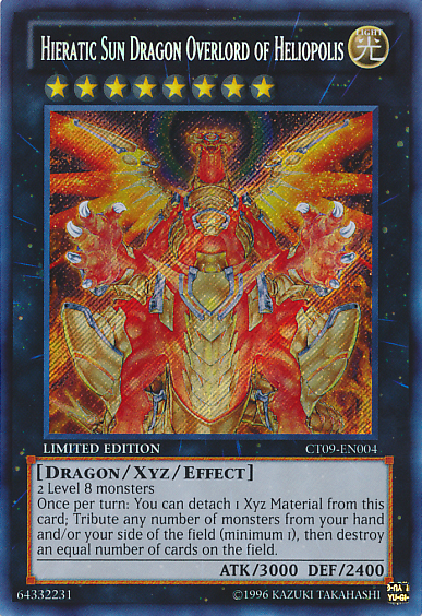 Hieratic Sun Dragon Overlord of Heliopolis [CT09-EN004] Secret Rare | Dragon's Lair Comics and Fantasy Houston TX