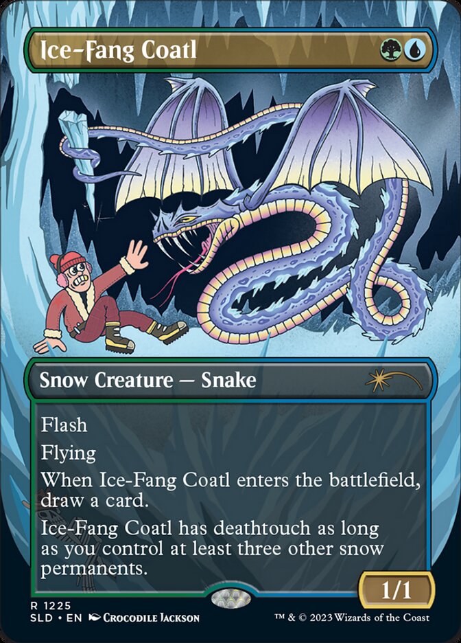 Ice-Fang Coatl (Borderless) [Secret Lair Drop Series] | Dragon's Lair Comics and Fantasy Houston TX