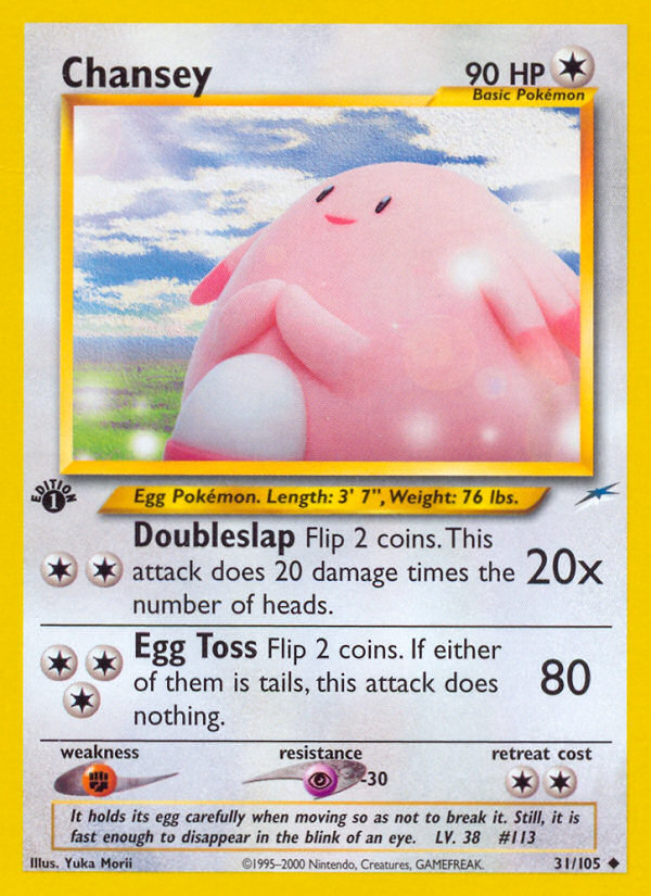 Chansey (31/105) [Neo Destiny 1st Edition] | Dragon's Lair Comics and Fantasy Houston TX