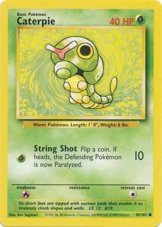 Caterpie (45/102) [Base Set Unlimited] | Dragon's Lair Comics and Fantasy Houston TX