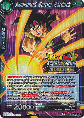 Awakened Warrior Bardock (BT3-110) [Judge Promotion Cards] | Dragon's Lair Comics and Fantasy Houston TX