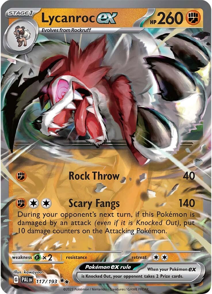 Lycanroc ex (117/193) [Scarlet & Violet: Paldea Evolved] | Dragon's Lair Comics and Fantasy Houston TX