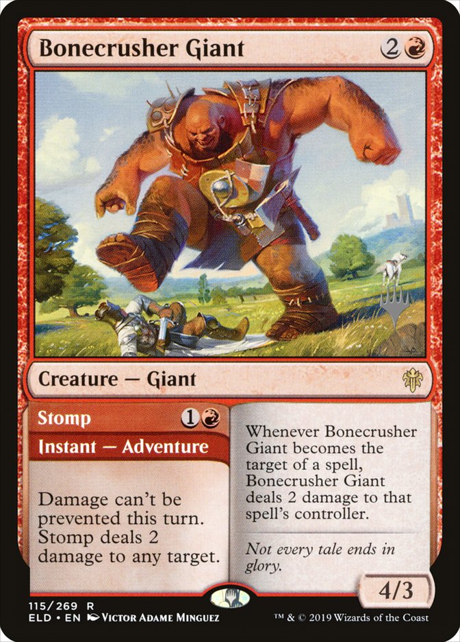 Bonecrusher Giant // Stomp (Promo Pack) [Throne of Eldraine Promos] | Dragon's Lair Comics and Fantasy Houston TX