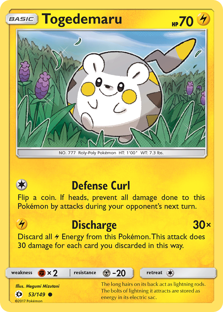 Togedemaru (53/149) [Sun & Moon: Base Set] | Dragon's Lair Comics and Fantasy Houston TX