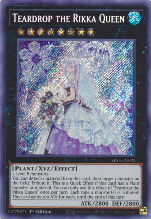 Teardrop the Rikka Queen [SESL-EN022] Secret Rare | Dragon's Lair Comics and Fantasy Houston TX