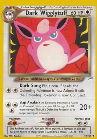 Dark Wigglytuff (40/105) [Neo Destiny Unlimited] | Dragon's Lair Comics and Fantasy Houston TX