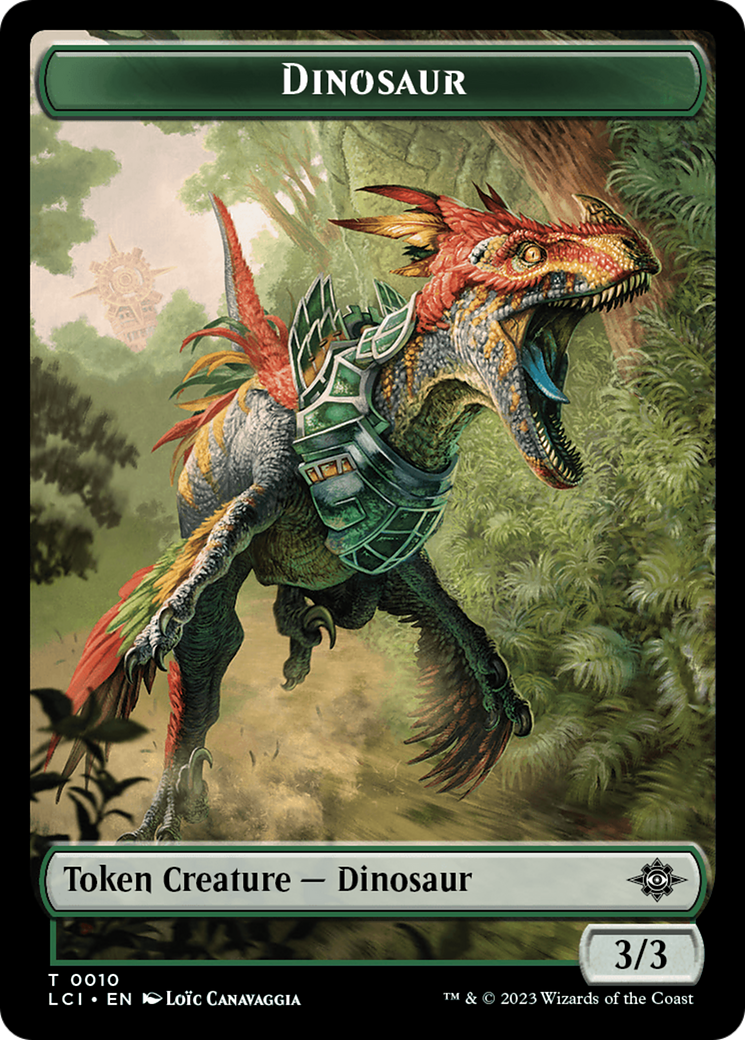 Map // Dinosaur (0010) Double-Sided Token [The Lost Caverns of Ixalan Tokens] | Dragon's Lair Comics and Fantasy Houston TX