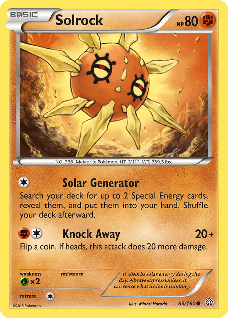 Solrock (83/160) [XY: Primal Clash] | Dragon's Lair Comics and Fantasy Houston TX