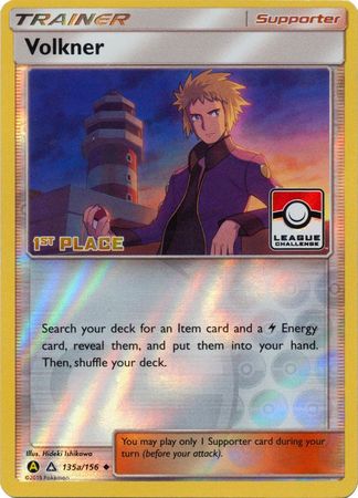 Volkner (135a/156) (League Challenge 1st Place) [Sun & Moon: Ultra Prism] | Dragon's Lair Comics and Fantasy Houston TX