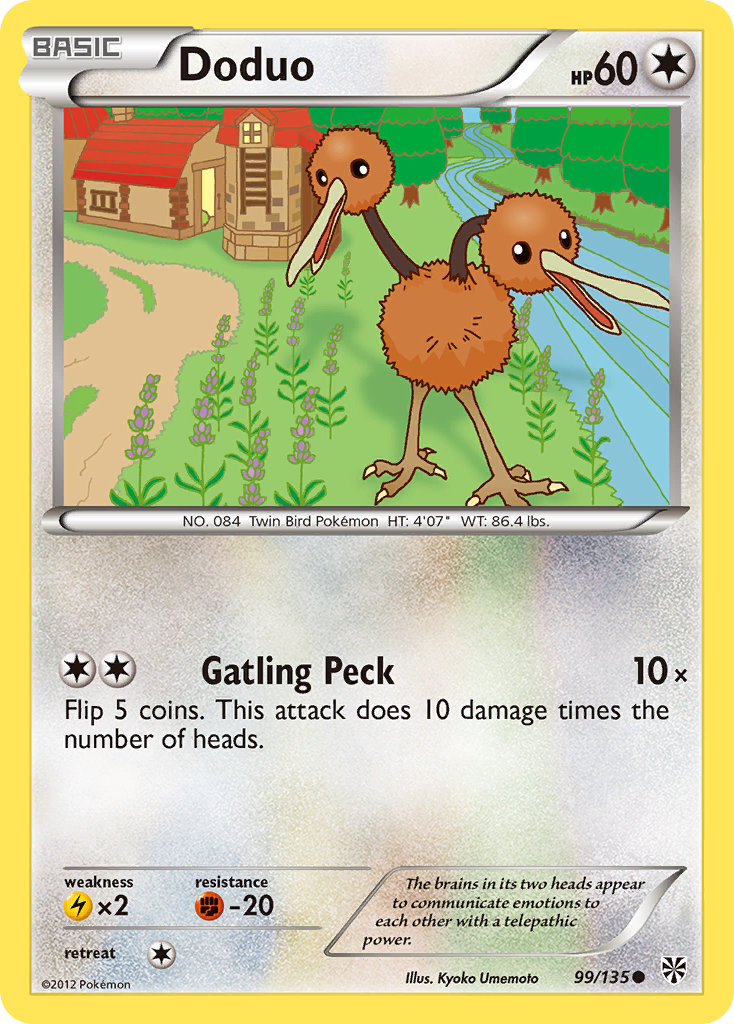 Doduo (99/135) [Black & White: Plasma Storm] | Dragon's Lair Comics and Fantasy Houston TX