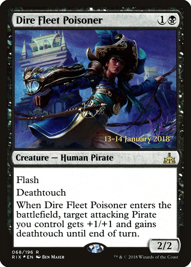 Dire Fleet Poisoner [Rivals of Ixalan Prerelease Promos] | Dragon's Lair Comics and Fantasy Houston TX