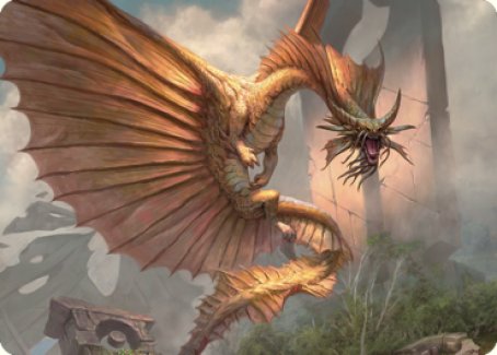 Ancient Gold Dragon Art Card (28) [Commander Legends: Battle for Baldur's Gate Art Series] | Dragon's Lair Comics and Fantasy Houston TX