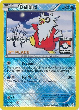 Delibird (38/149) (League Promo 3rd Place) [Black & White: Boundaries Crossed] | Dragon's Lair Comics and Fantasy Houston TX