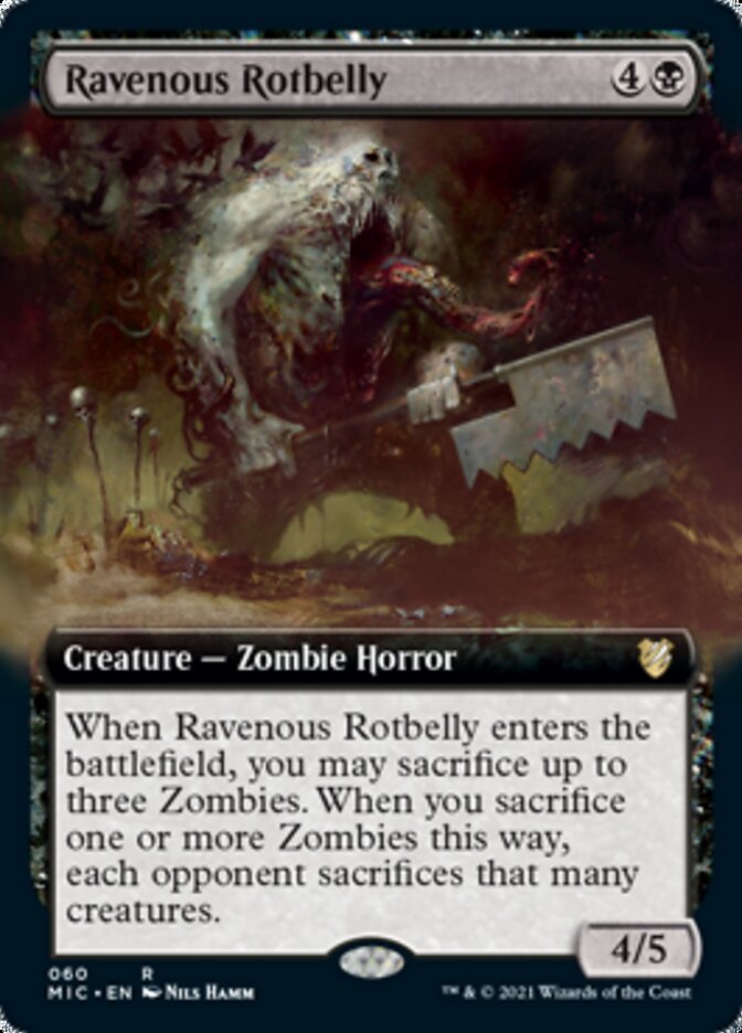 Ravenous Rotbelly (Extended Art) [Innistrad: Midnight Hunt Commander] | Dragon's Lair Comics and Fantasy Houston TX