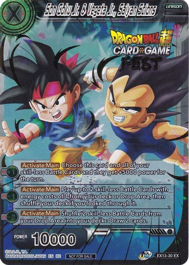 Son Goku Jr. & Vegeta Jr., Saiyan Scions (Card Game Fest 2022) (EX13-30) [Tournament Promotion Cards] | Dragon's Lair Comics and Fantasy Houston TX