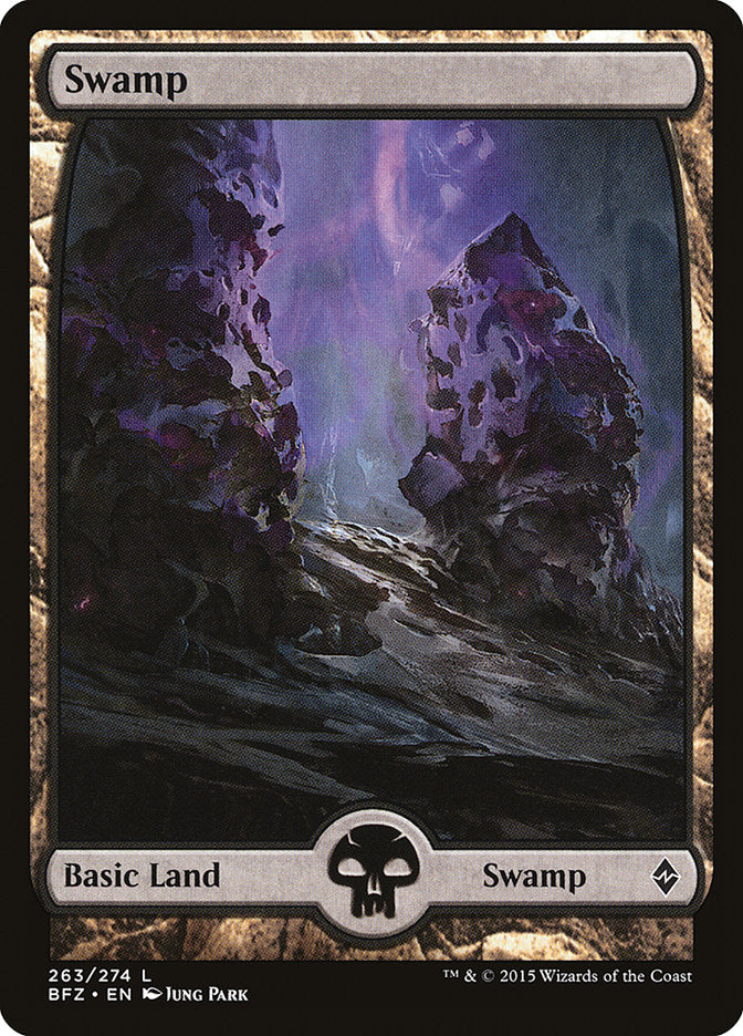 Swamp (263) (Full Art) [Battle for Zendikar] | Dragon's Lair Comics and Fantasy Houston TX