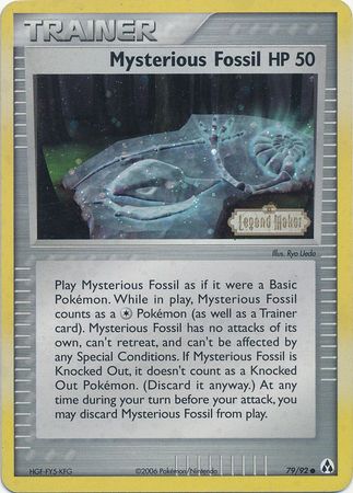 Mysterious Fossil (79/92) (Stamped) [EX: Legend Maker] | Dragon's Lair Comics and Fantasy Houston TX