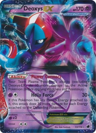 Deoxys EX (53/116) (Jumbo Card) [Black & White: Plasma Freeze] | Dragon's Lair Comics and Fantasy Houston TX