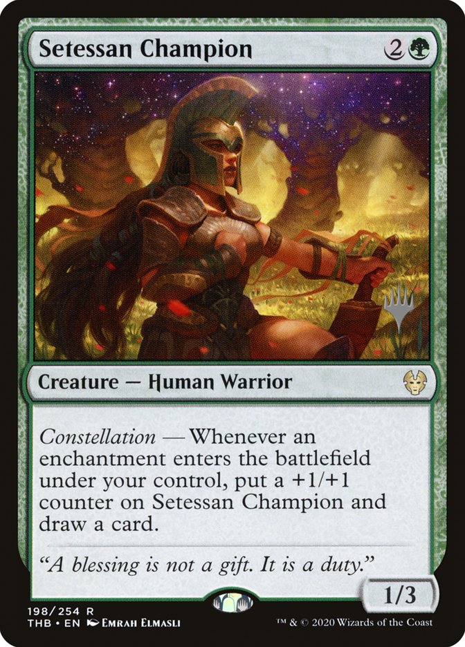 Setessan Champion (Promo Pack) [Theros Beyond Death Promos] | Dragon's Lair Comics and Fantasy Houston TX