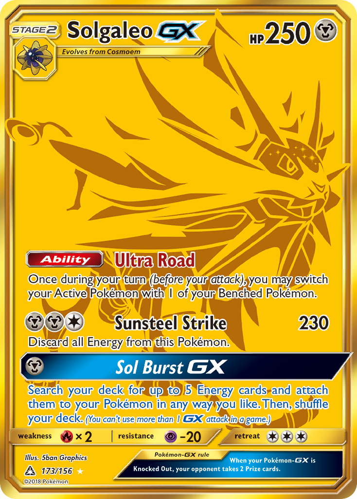 Solgaleo GX (173/156) [Sun & Moon: Ultra Prism] | Dragon's Lair Comics and Fantasy Houston TX