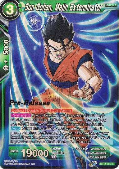 Son Gohan, Majin Exterminator (BT14-074) [Cross Spirits Prerelease Promos] | Dragon's Lair Comics and Fantasy Houston TX