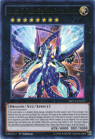 Number 62: Galaxy-Eyes Prime Photon Dragon [MP15-EN022] Ultra Rare | Dragon's Lair Comics and Fantasy Houston TX