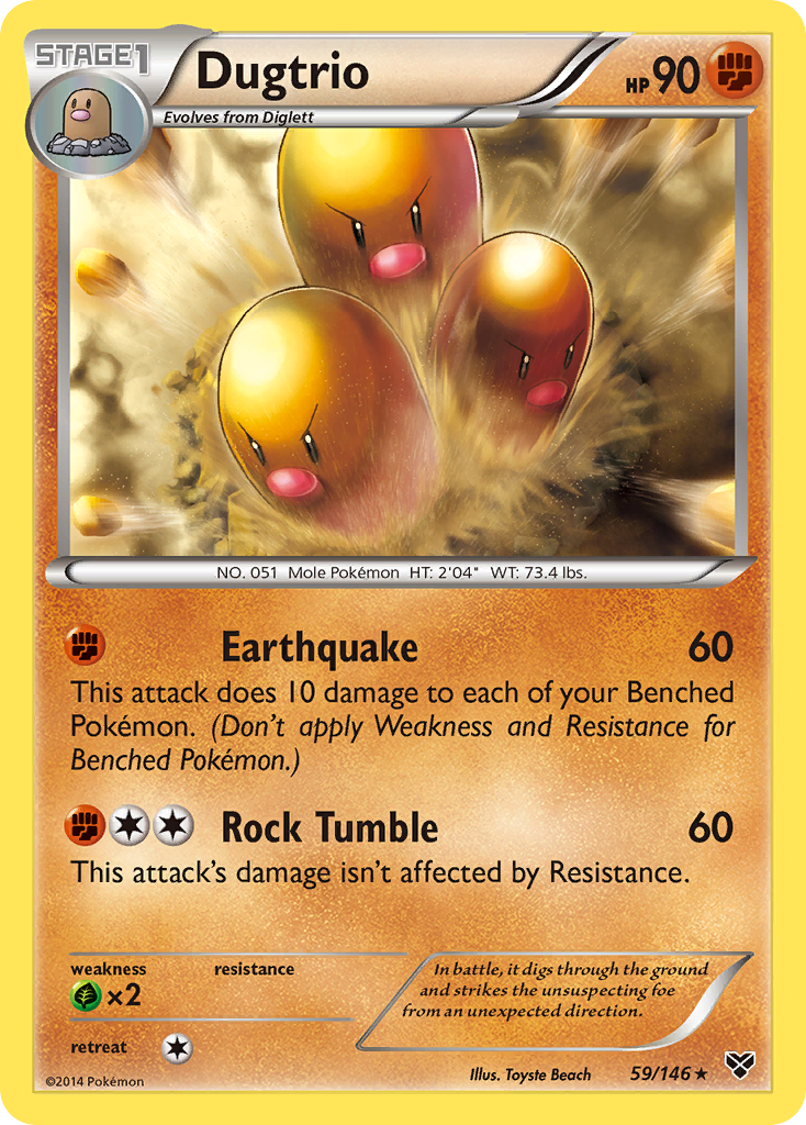 Dugtrio (59/146) [XY: Base Set] | Dragon's Lair Comics and Fantasy Houston TX